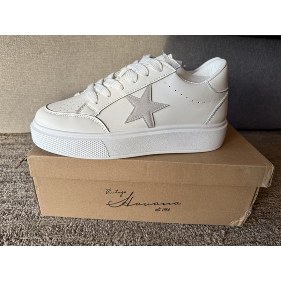 Vintage Havana Shoes - Vintage Havana Lauree Womens Shoes Sz 8 Athletic White Lace-Up Platform Sneakers
